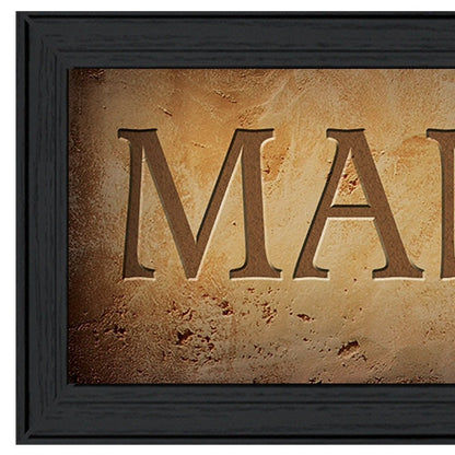 9" x 21" Man Cave Black Framed Print Wall Art HomeRoots