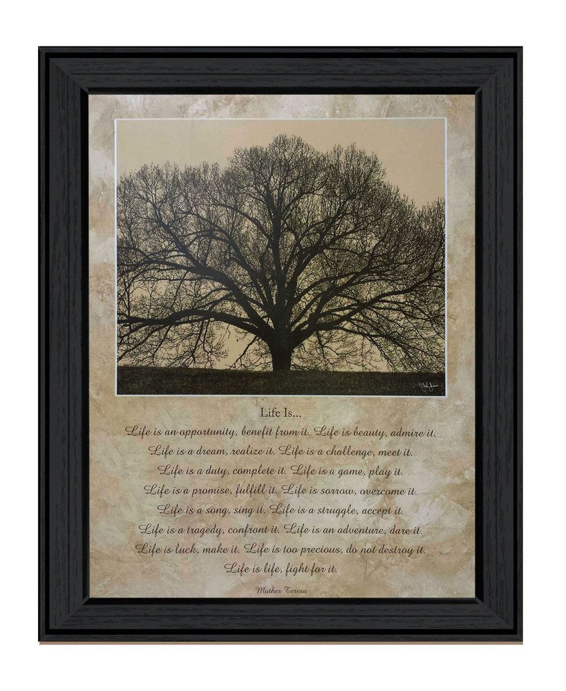Life Is 11 Black Framed Wall Art HomeRoots