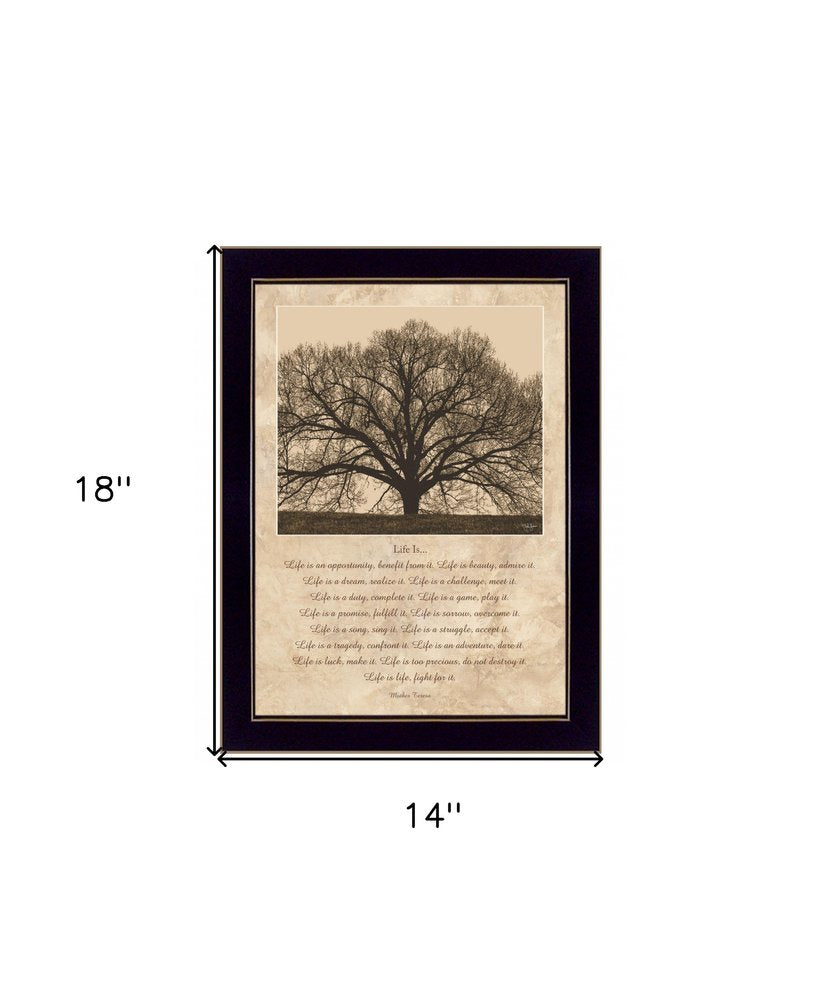 Life Is 8 Black Framed Print Wall Art — view 4