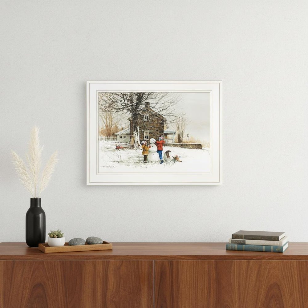 The Joy of Snow 2 White Framed Print Wall Art — view 5
