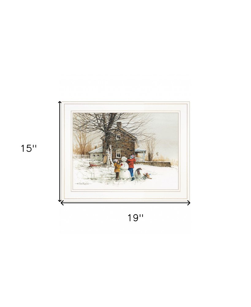 The Joy of Snow 2 White Framed Print Wall Art — view 4
