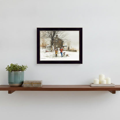 The Joy of Snow 3 Black Framed Print Wall Art HomeRoots