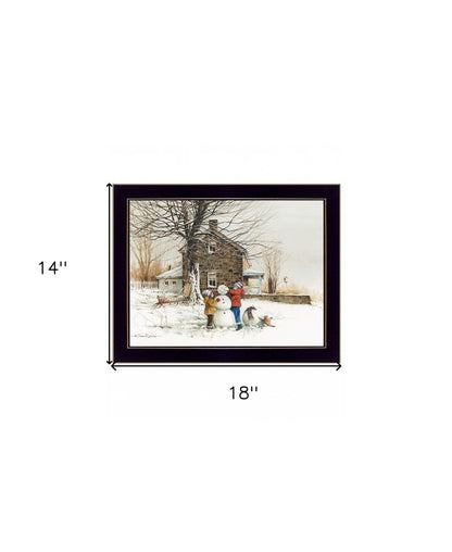 The Joy of Snow 3 Black Framed Print Wall Art HomeRoots