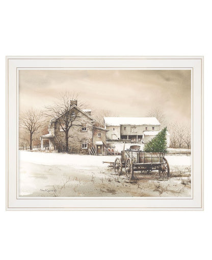 Bringing Home the Tree 2 White Framed Print Wall Art HomeRoots
