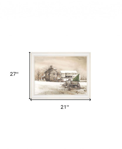 Bringing Home the Tree 2 White Framed Print Wall Art HomeRoots