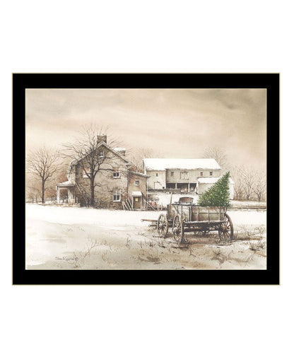 Bringing Home the Tree 3 Black Framed Print Wall Art HomeRoots