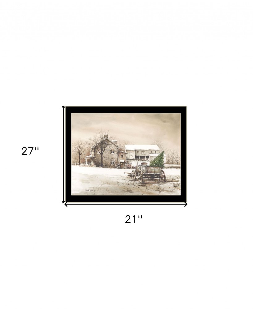 Bringing Home the Tree 3 Black Framed Print Wall Art HomeRoots