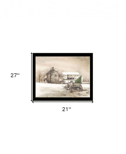Bringing Home the Tree 3 Black Framed Print Wall Art HomeRoots