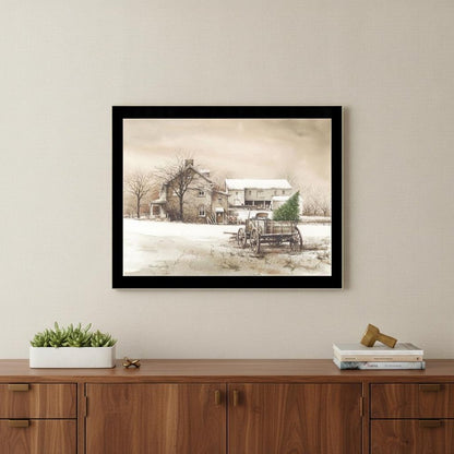 Bringing Home the Tree 3 Black Framed Print Wall Art HomeRoots