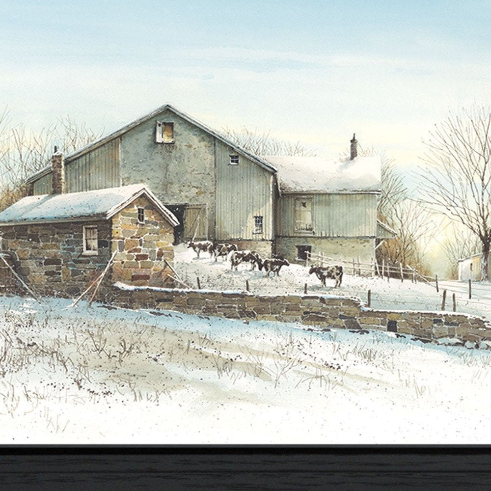 February Morning Black Framed Print Wall Art — view 2