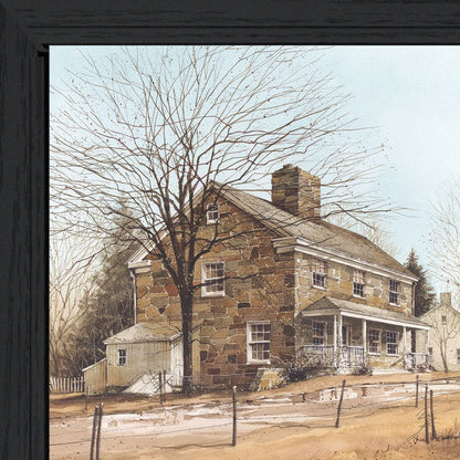 House on Chestnut Black Framed Print Wall Art HomeRoots
