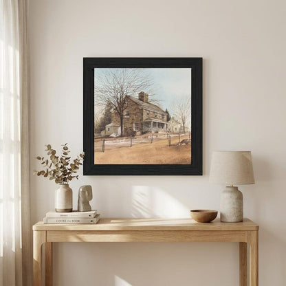 House on Chestnut Black Framed Print Wall Art HomeRoots