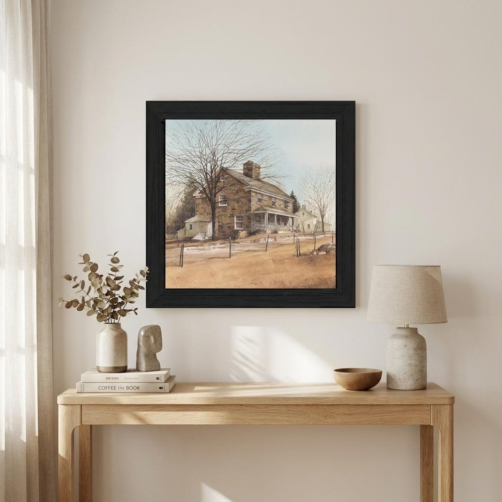 House on Chestnut Black Framed Print Wall Art HomeRoots