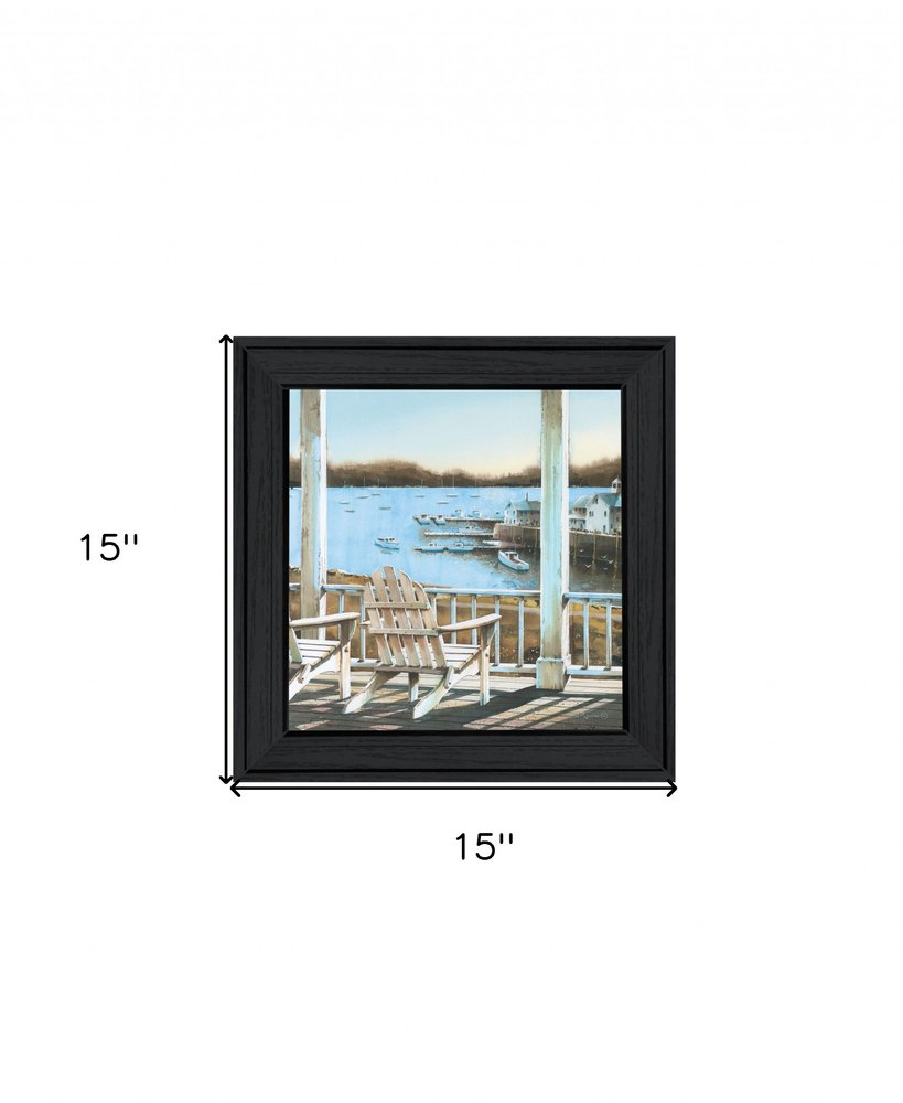Harbor View 1 Black Framed Print Wall Art — view 3