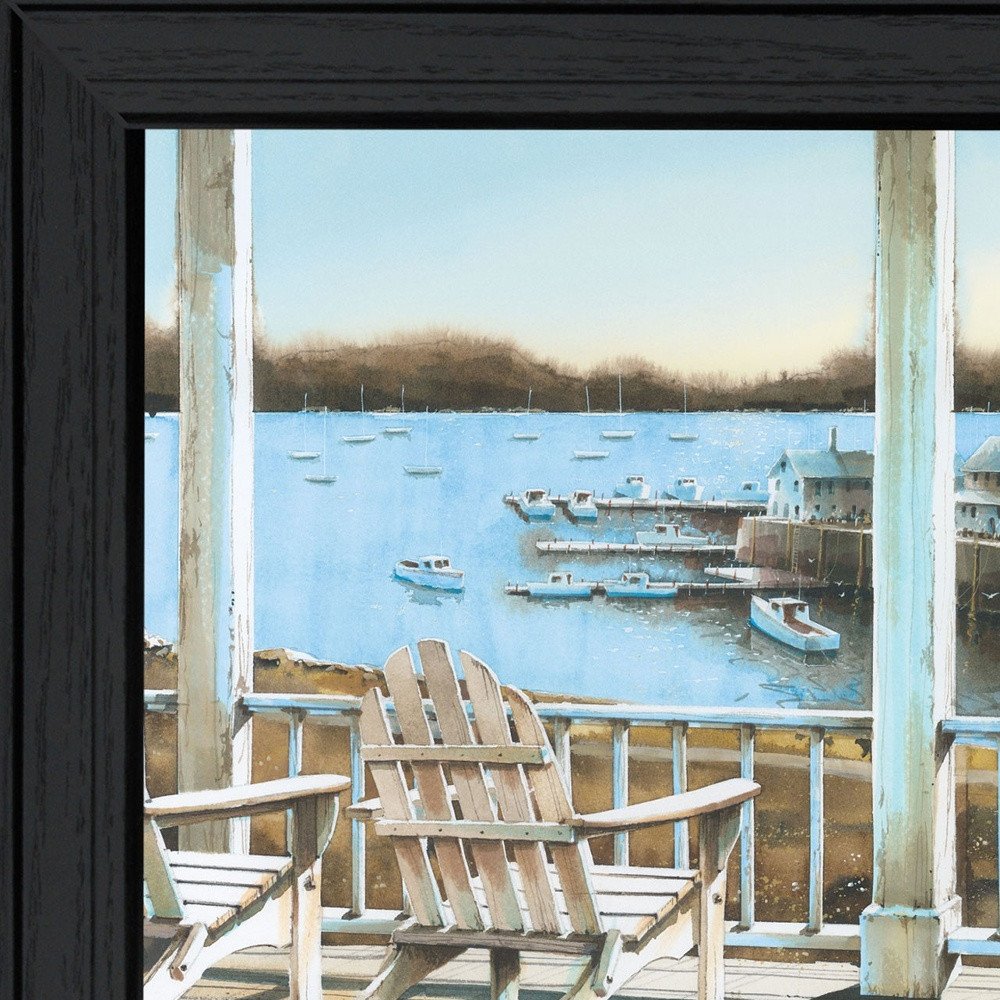 Harbor View 1 Black Framed Print Wall Art HomeRoots