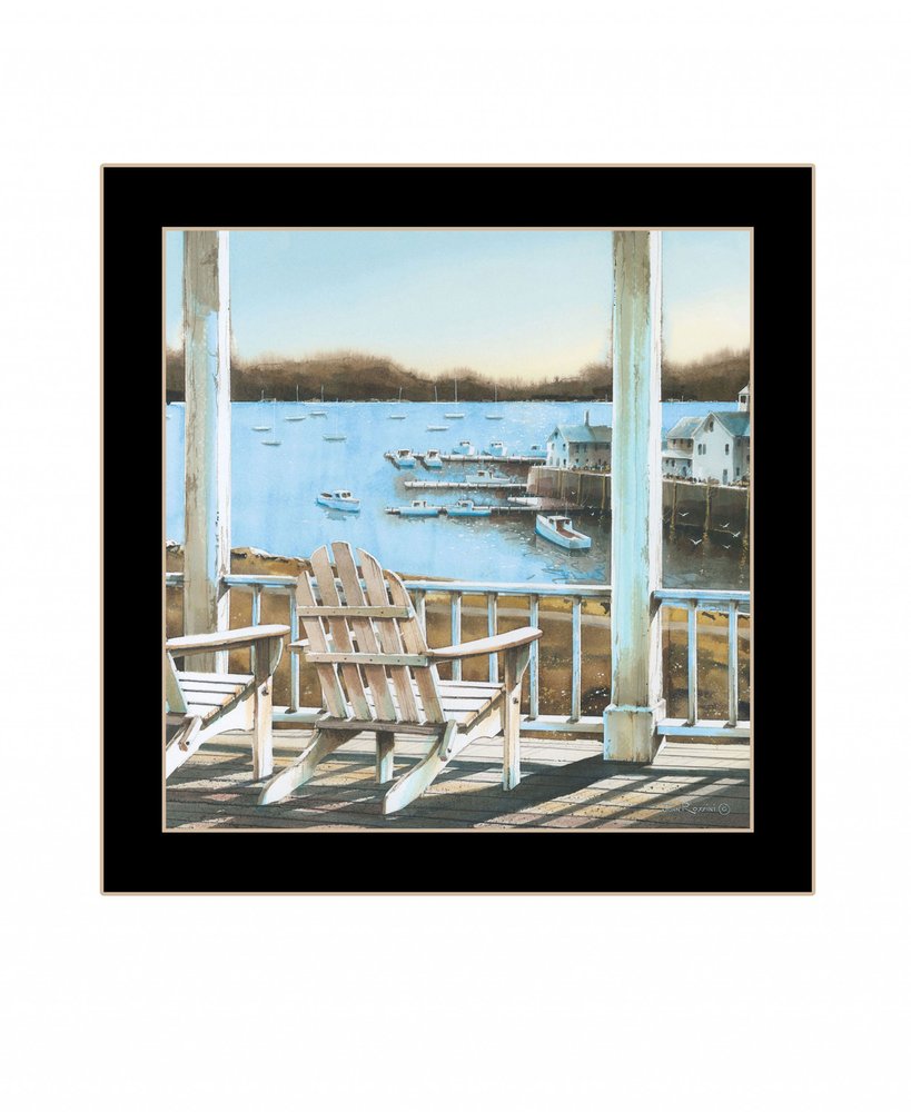 Harbor View 2 Black Framed Print Wall Art — view 2