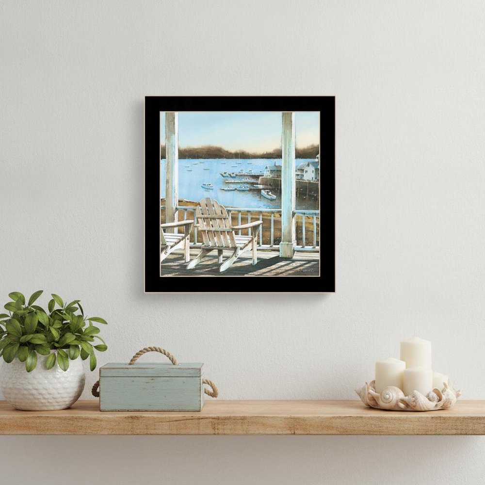Harbor View 2 Black Framed Print Wall Art HomeRoots