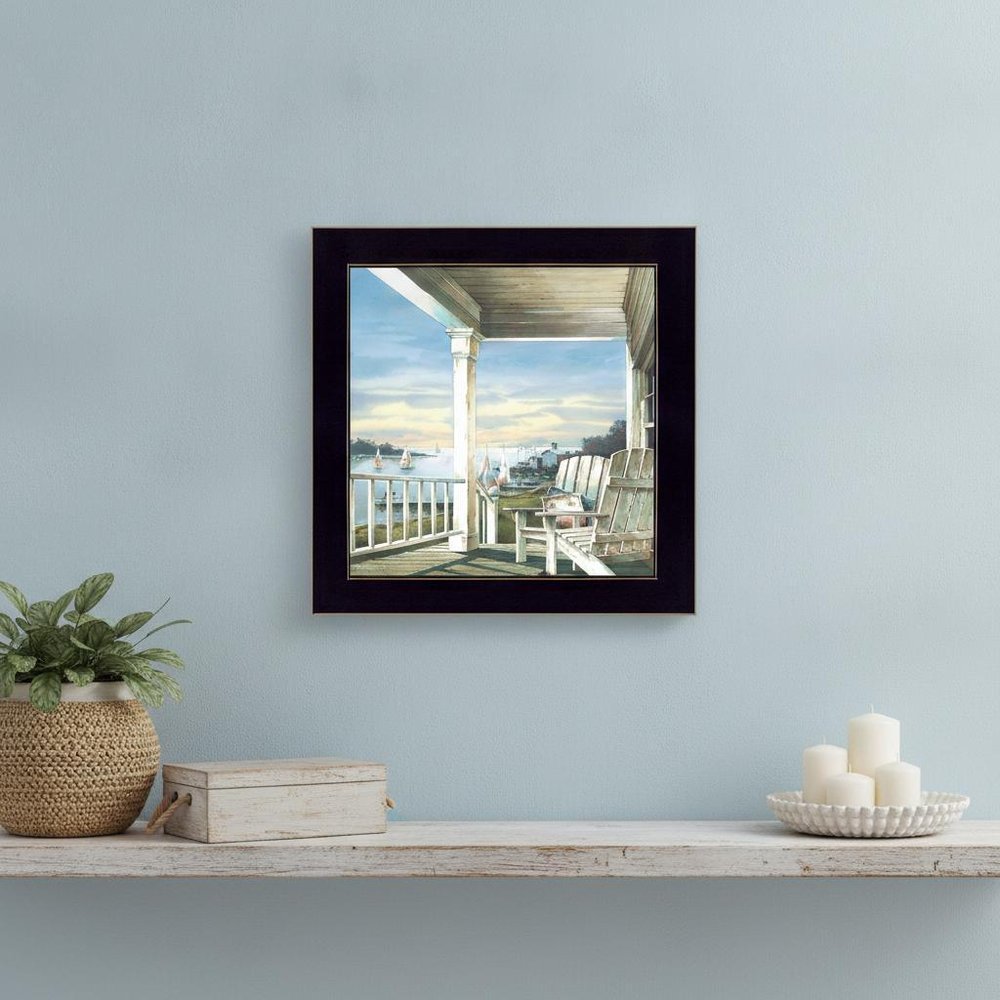 Waiting on Sunset 2 Black Framed Print Wall Art — view 4
