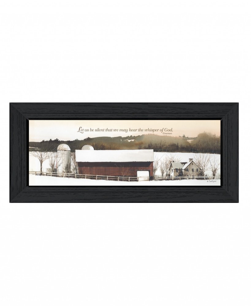 Let Us Be Silent Spiritual Black Framed Print Wall Art HomeRoots