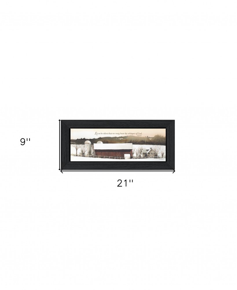 Let Us Be Silent Spiritual Black Framed Print Wall Art HomeRoots