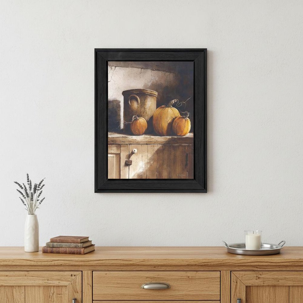 Crocks and Pumpkins Black Framed Print Wall Art HomeRoots