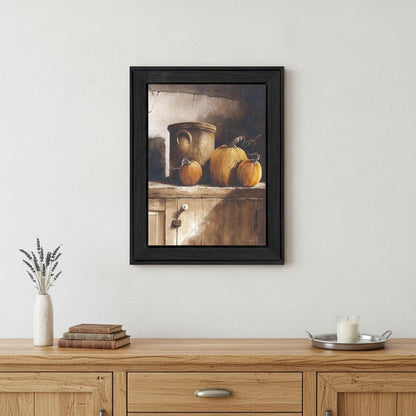 Crocks and Pumpkins Black Framed Print Wall Art HomeRoots