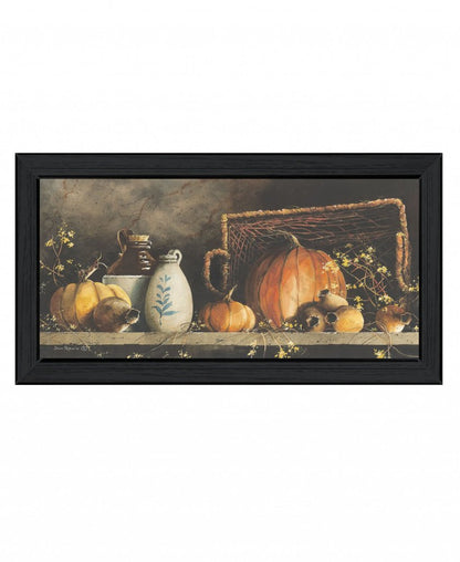 Pumpkin and Pods Black Framed Print Kitchen Wall Art HomeRoots