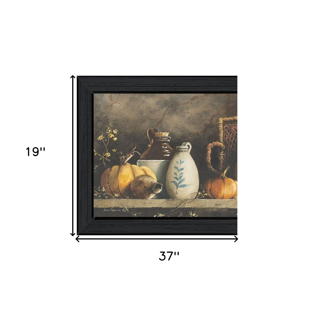 Pumpkin and Pods Black Framed Print Kitchen Wall Art HomeRoots
