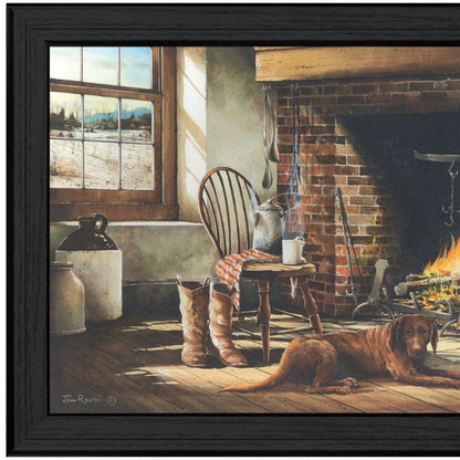 His Morning Coffee 1 Black Framed Print Wall Art HomeRoots