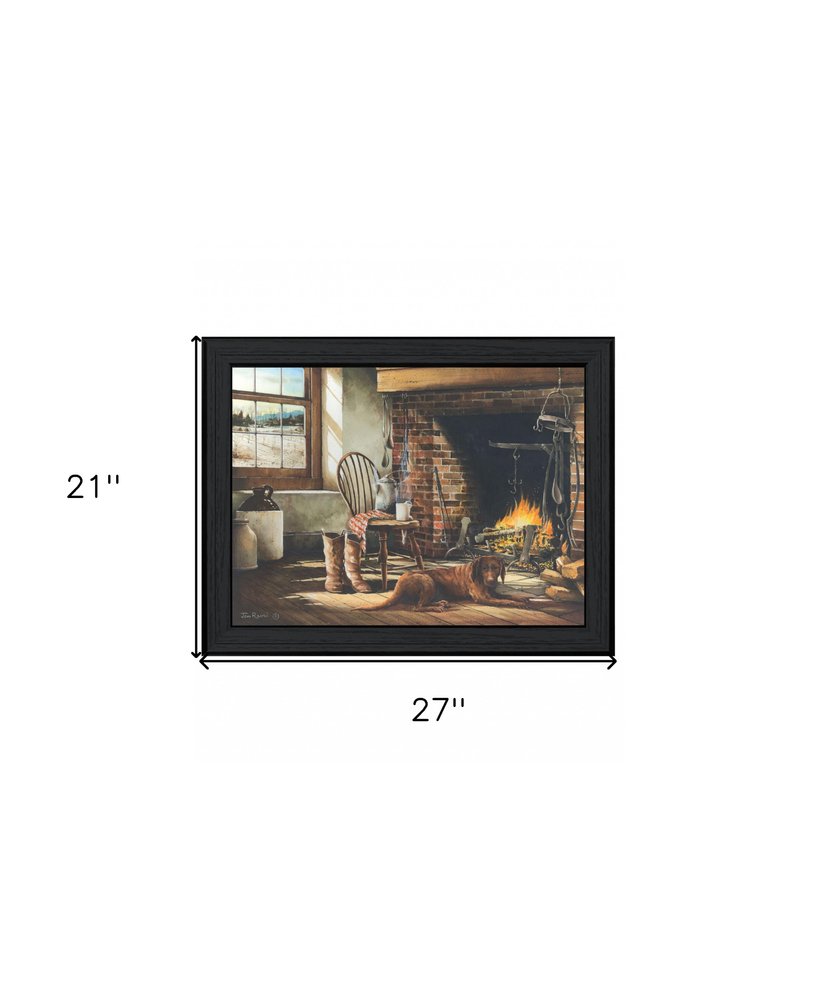 His Morning Coffee 1 Black Framed Print Wall Art HomeRoots