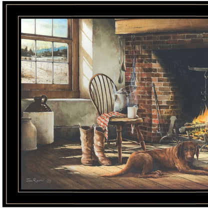 His Morning Coffee 2 Black Framed Print Wall Art HomeRoots