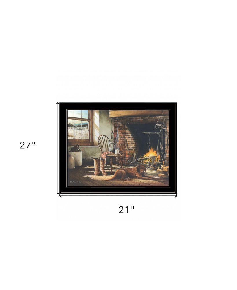 His Morning Coffee 2 Black Framed Print Wall Art — view 4
