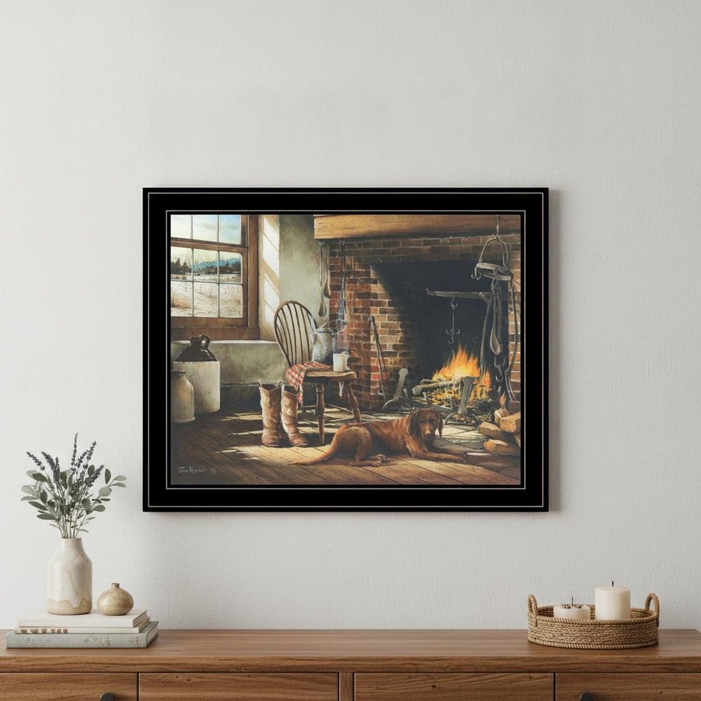 His Morning Coffee 2 Black Framed Print Wall Art HomeRoots