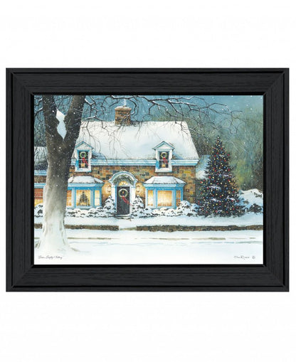 Snow Softly Falling 1 Black Framed Print Wall Art HomeRoots