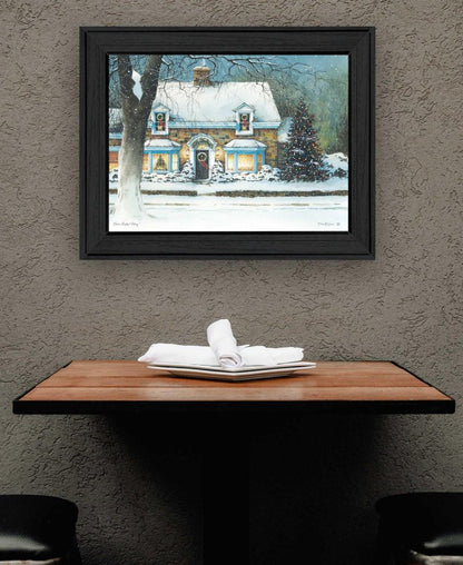 Snow Softly Falling 1 Black Framed Print Wall Art HomeRoots