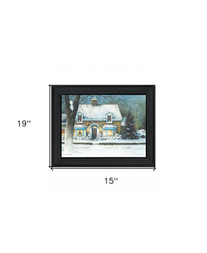 Snow Softly Falling 1 Black Framed Print Wall Art HomeRoots