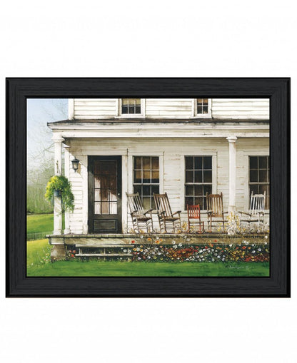 Back Porch Gathering 1 Black Framed Print Wall Art HomeRoots