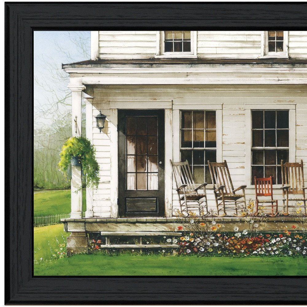 Back Porch Gathering 1 Black Framed Print Wall Art HomeRoots
