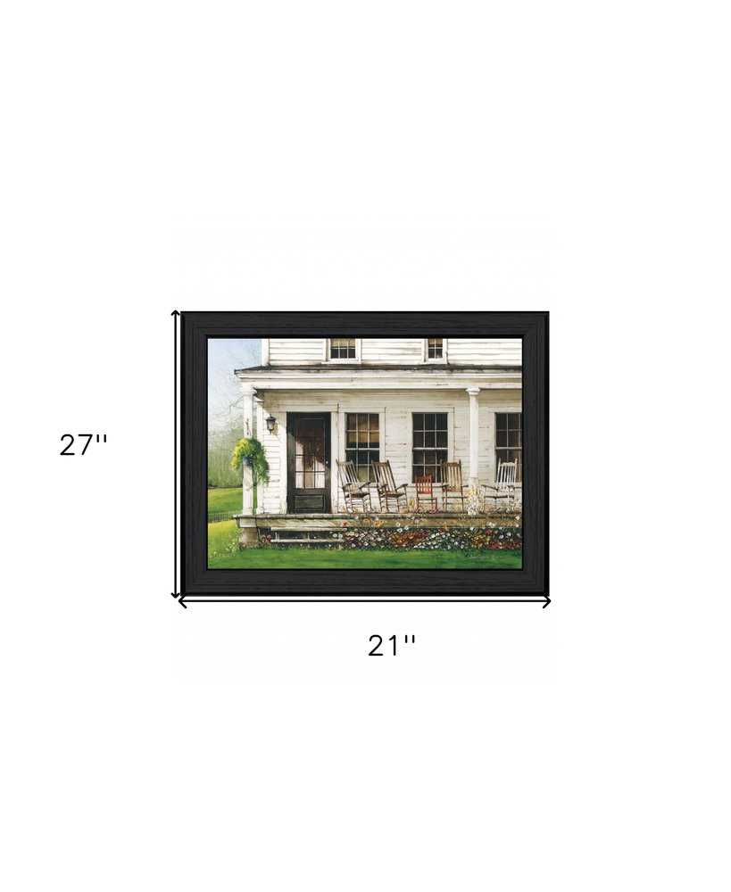Back Porch Gathering 1 Black Framed Print Wall Art HomeRoots