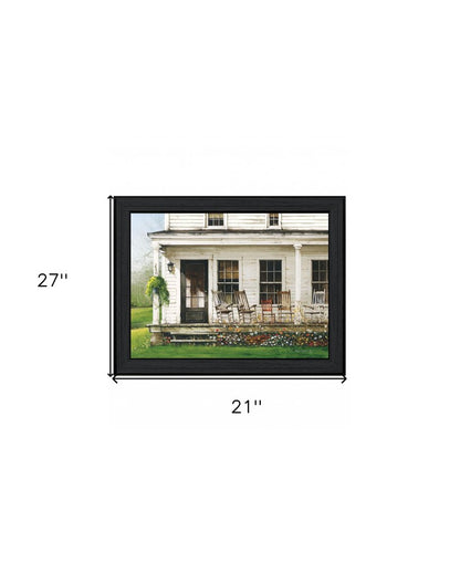 Back Porch Gathering 1 Black Framed Print Wall Art HomeRoots