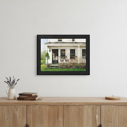 Back Porch Gathering 1 Black Framed Print Wall Art HomeRoots