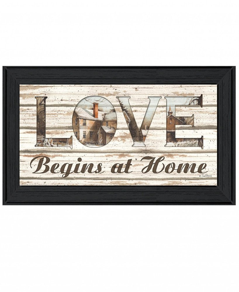 Love Begins at Home 2 Black Framed Print Wall Art HomeRoots