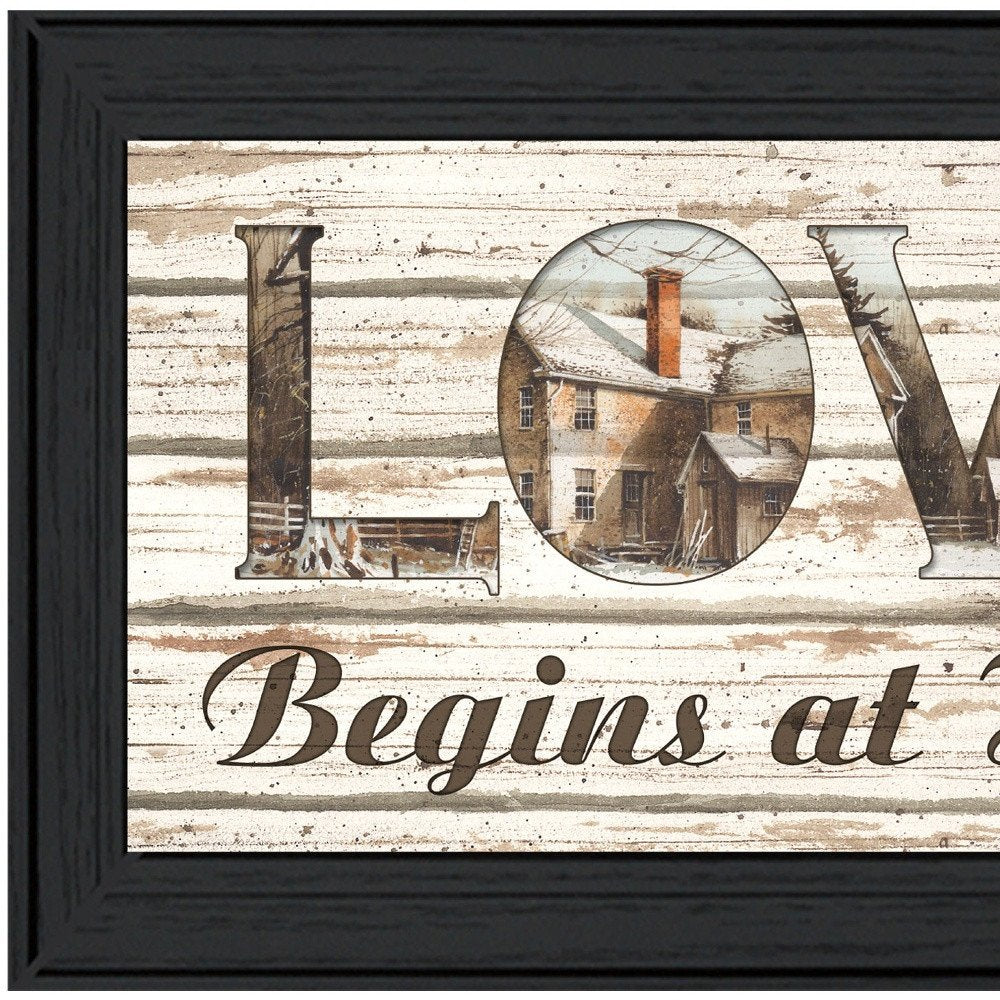 Love Begins at Home 2 Black Framed Print Wall Art HomeRoots