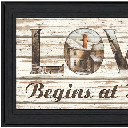Love Begins at Home 2 Black Framed Print Wall Art HomeRoots