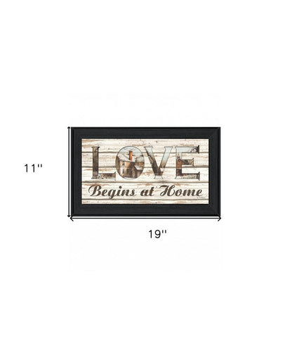 Love Begins at Home 2 Black Framed Print Wall Art HomeRoots