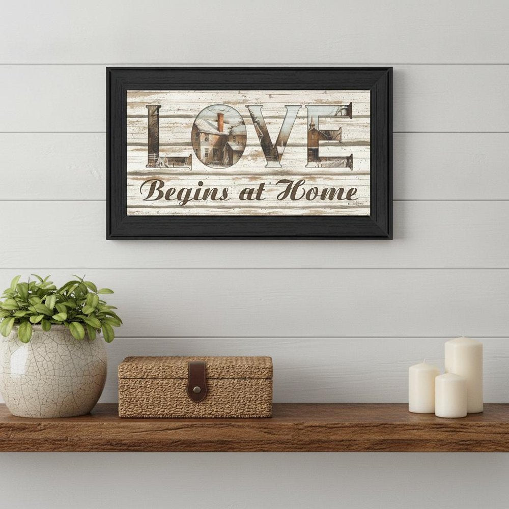 Love Begins at Home 2 Black Framed Print Wall Art — view 6