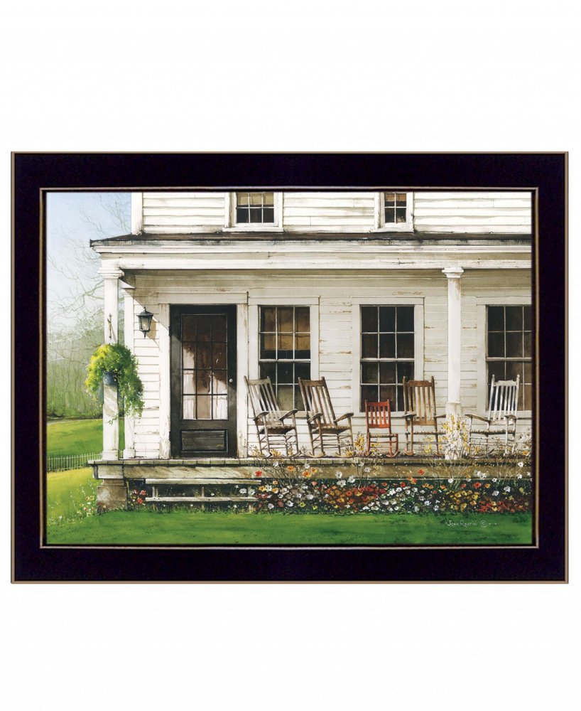 Back Porch Gathering 2 Black Framed Print Wall Art HomeRoots