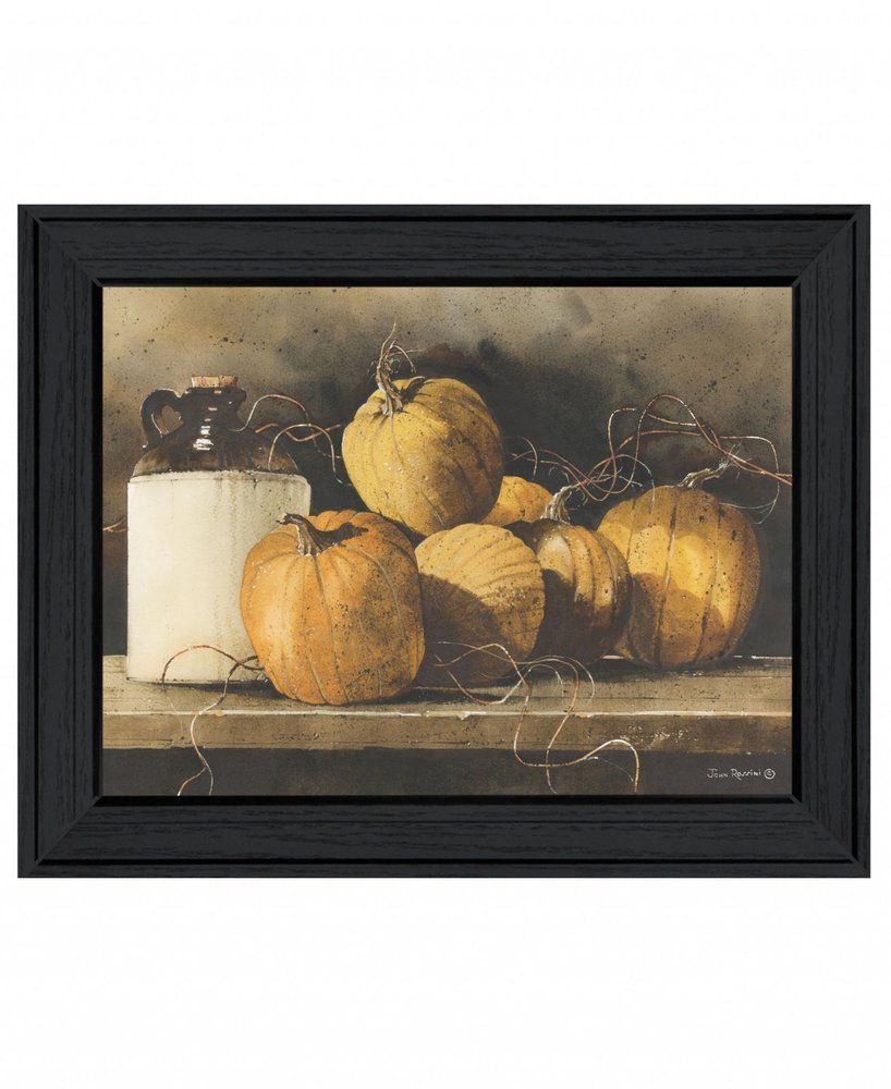 Jugs and Pumpkins 1 Black Framed Print Wall Art HomeRoots