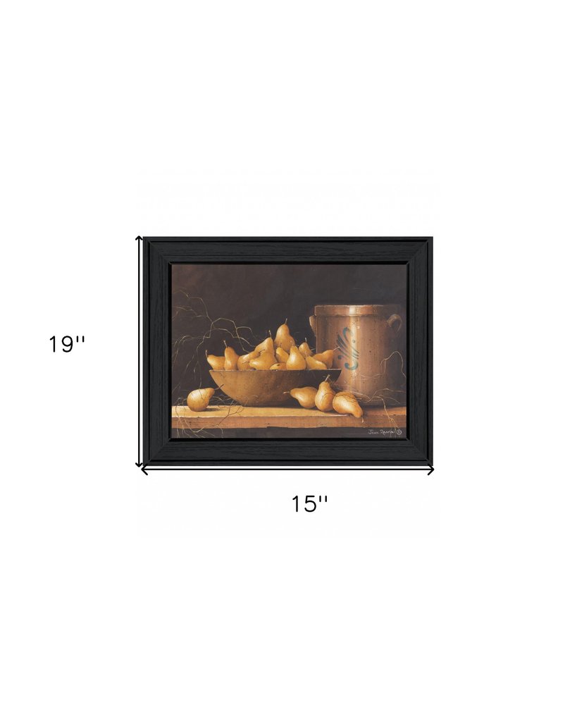 Pears and Crocks 1 Black Framed Print Wall Art HomeRoots