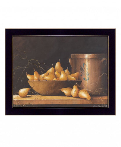 Pears and Crocks 2 Black Framed Print Wall Art HomeRoots